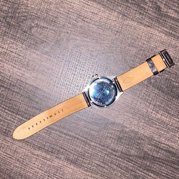 FOSSIL large face men’s black leather watch - Picture 4 of 10